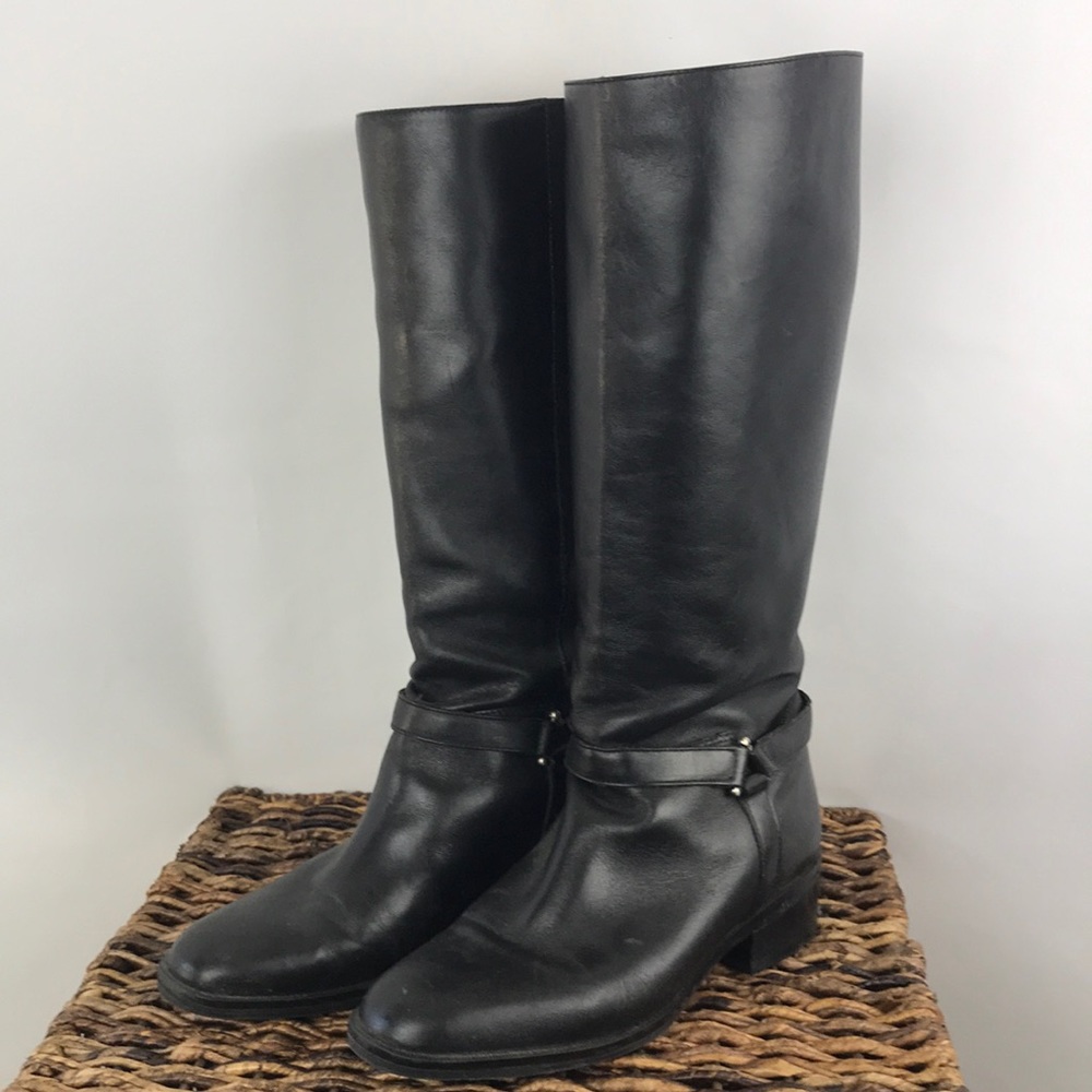 Black Lord & Taylor Leather Riding Boots